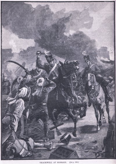 Thackwell Sobraonissa AD 1846 (litho) tekijältä William Barnes Wollen