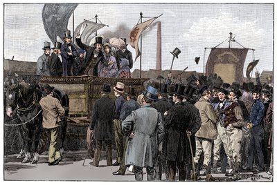Chartist Demonstration Kennington Commonissa, 1848, 1900 tekijältä William Barnes Wollen