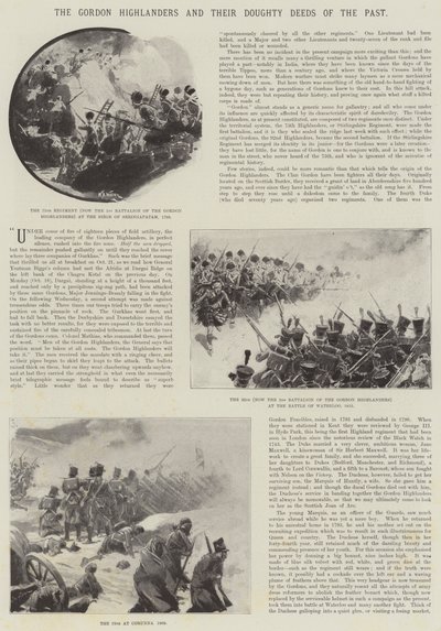 Gordon Highlanders ja heidän menneisyyden taitavat tekonsa tekijältä William Barnes Wollen