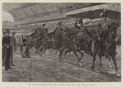 Military Tournament Royal Agricultural Hallissa, Royal Horse Artillery laukkaa tekijältä William Barnes Wollen