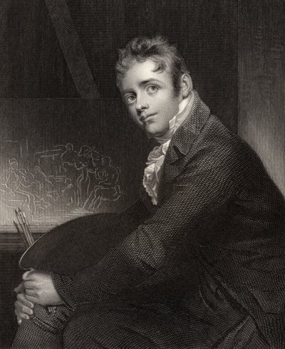 Sir David Wilkie, kaiverrettu H. Robinson, National Portrait Gallerysta, osa V, julkaistu noin 1835 tekijältä William Beechey