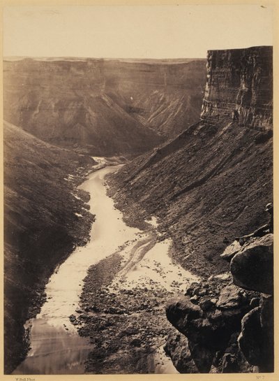 Grand Cañon, Colorado-joki, lähellä Paria Creekiä, länteen katsottuna tekijältä William Bell