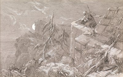 Castling the Castle (kynä ja muste vartalovärillä) tekijältä William Bell Scott