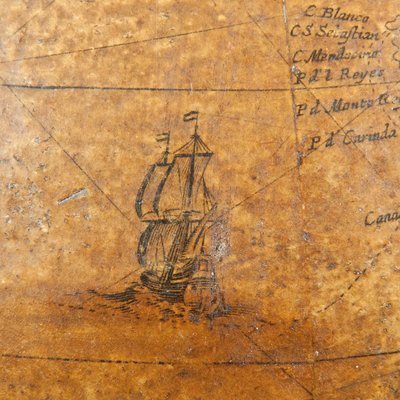 Varhainen englantilainen maanpäällinen maapallo, n. 1673 tekijältä William Berry