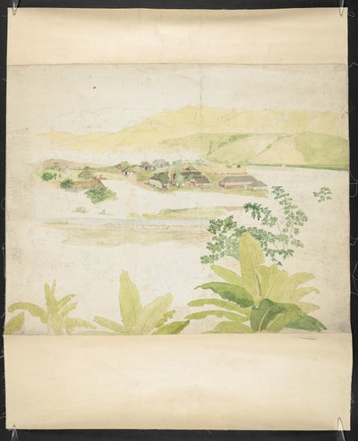 Akvarellipiirros Lucky Valley Estatesta, Clarendonista, Jamaikasta tekijältä William Berryman