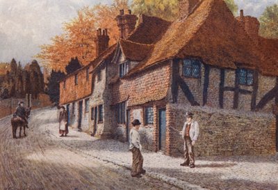 The Old Almshouses, Westerham (värilitro) tekijältä William Biscombe Gardner
