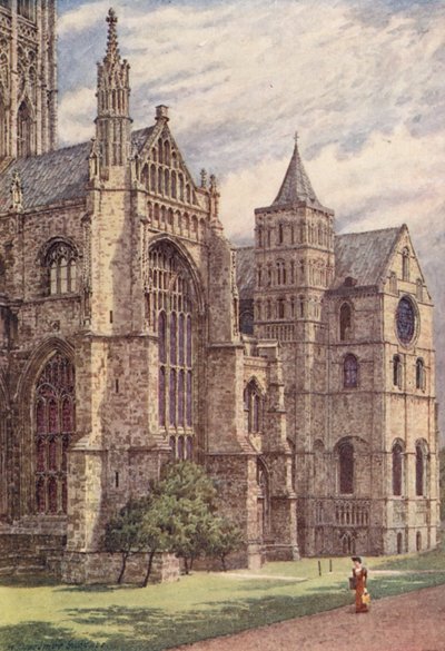 Katedraalin eteläpuoli, Canterbury (värilitro) tekijältä William Biscombe Gardner
