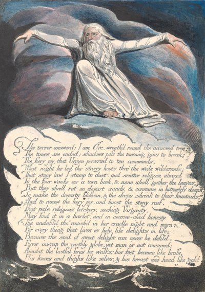 Amerikka. Profetia, levy 10, kauhu vastasi .... tekijältä William Blake