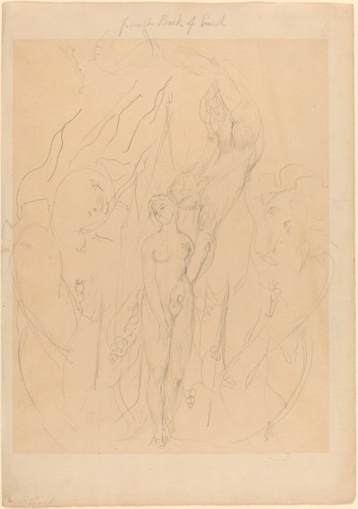 Enkeli, joka opettaa ihmisten tyttärelle synnin salaisuuksia tekijältä William Blake