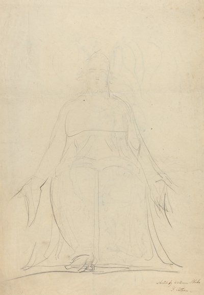 Figuurien nouseva spiraali [recto] tekijältä William Blake