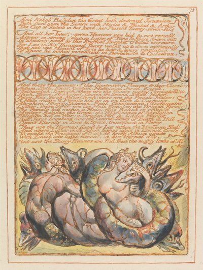 Und Rahab Babylon die Große (Platte 75) tekijältä William Blake