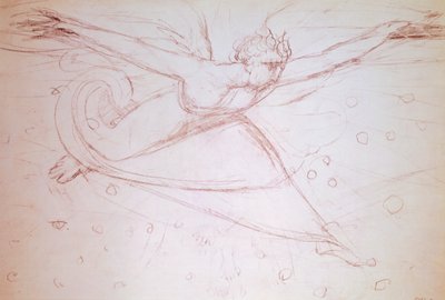 Enkeli kävely, William Blaken (1757-1827) piirustus tekijältä William Blake