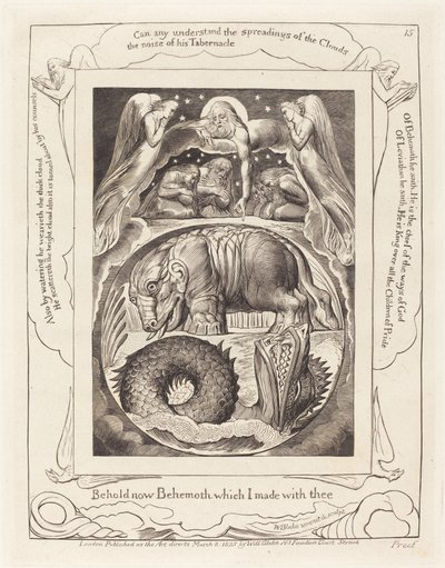 Behemoth ja Leviatan, 1825. tekijältä William Blake