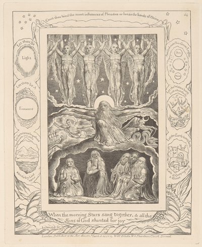 Jobin kirja, levy 14, Kun aamutähdet lauloivat yhdessä tekijältä William Blake