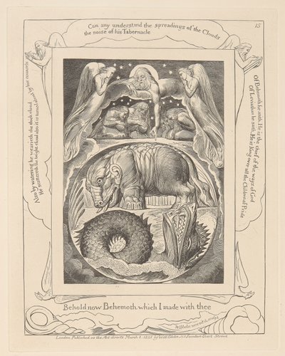 Jobin kirja, levy 15, Behemoth ja Leviatan tekijältä William Blake
