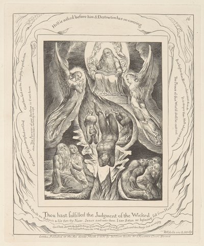 Jobin kirja, levy 16, Saatanan lankeemus tekijältä William Blake