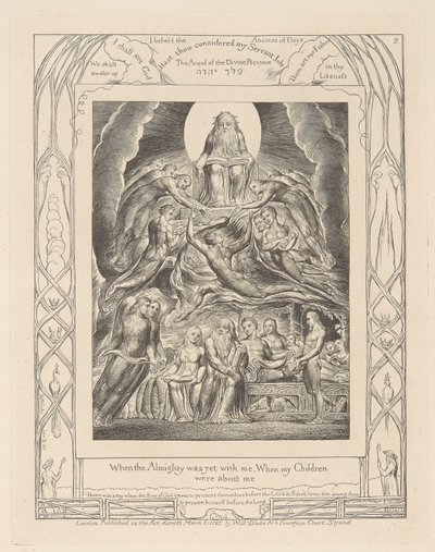 Jobin kirja, levy 2, Saatana Jumalan valtaistuimen edessä tekijältä William Blake
