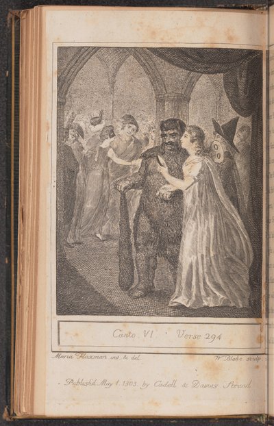 Canto IV, säe 294, julkaistu 1803. tekijältä William Blake