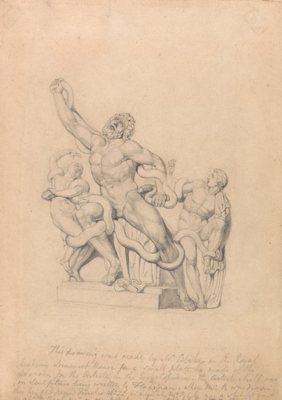 Kopio Laocoönista Reesin Cyclopædialle tekijältä William Blake