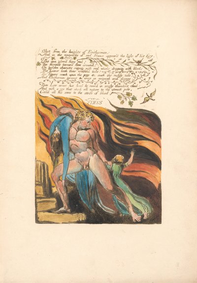Eurooppa. Profetia, levy 17, laukaus korkeudesta. . . . (Bentley 18) tekijältä William Blake