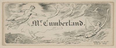 George Cumberlandsin viestikortti, 1827. tekijältä William Blake
