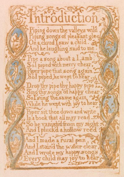 Einführung (Tafel 3) tekijältä William Blake