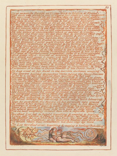 "Es ist leichter, einem Feind zu vergeben..." (Tafel 91) tekijältä William Blake