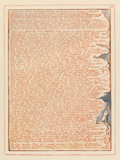Jerusalem, levy 43, He näkivät pyöränsä ... tekijältä William Blake