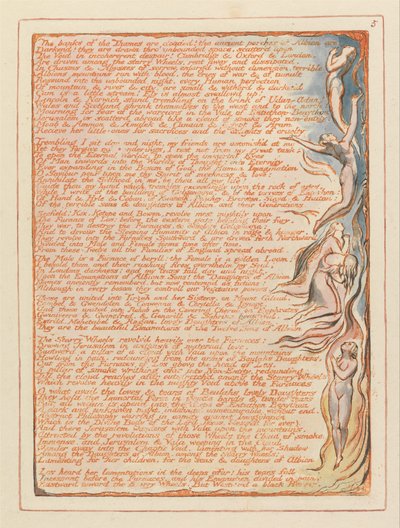 Jerusalem, Plate 5, Thames-joen rannat..... tekijältä William Blake