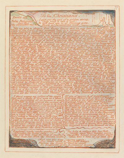 Jerusalem, laatta 77, kristityille..... tekijältä William Blake