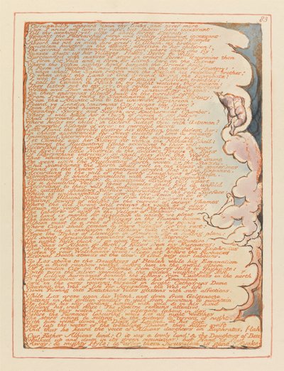 Jerusalem, levy 83, turmeltuvuus näkyy raajoissasi ... tekijältä William Blake