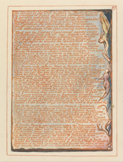 Jerusalem, Plate 89, Tho jaettu Cross.... kautta. tekijältä William Blake