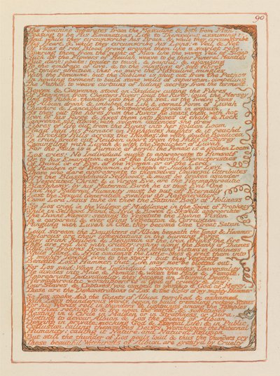 Jerusalem, levy 90, naisellinen eroaa .... tekijältä William Blake