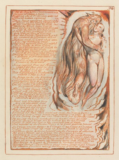 Jerusalem, levy 96, Aurinko ja kuu vievät eteenpäin..... tekijältä William Blake
