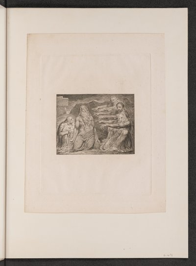 Jobia nuhtivat ystävänsä, 1825. tekijältä William Blake