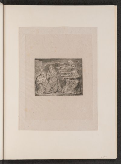Jobia nuhtivat ystävänsä, 1825. tekijältä William Blake
