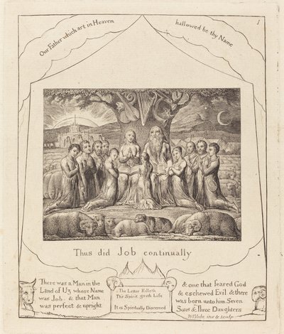 Job ja hänen perheensä tekijältä William Blake