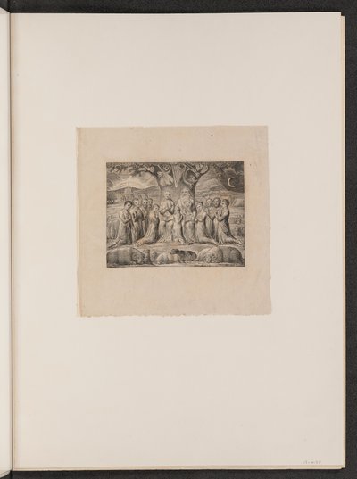 Job ja hänen perheensä, 1825. tekijältä William Blake
