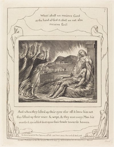 Jobin lohduttajat, 1825. tekijältä William Blake