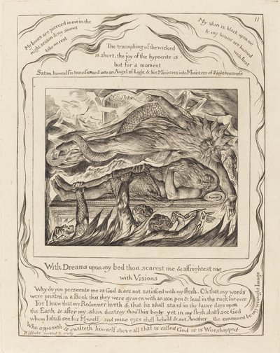 Jobin pahat unet, 1825. tekijältä William Blake
