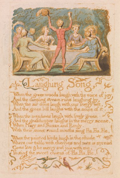 Lachlied (Platte 28) tekijältä William Blake