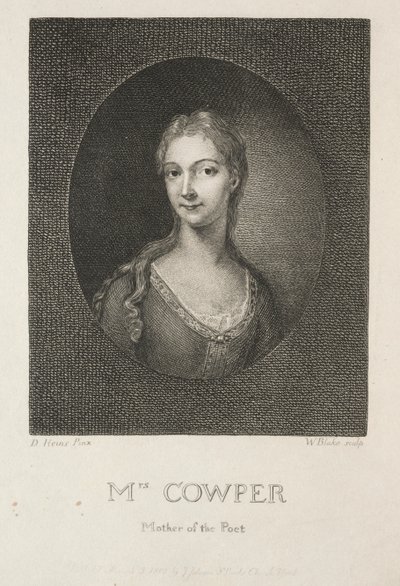 Rouva Cowper, runoilijan äiti, 1802. tekijältä William Blake