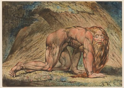 Nebukadnessar, 1795 (tempera, kynä ja muste ja wc paperilla) tekijältä William Blake