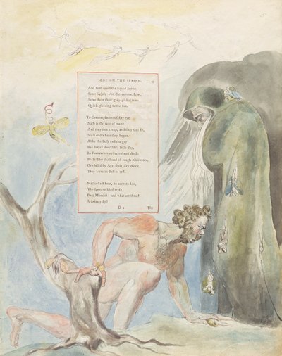 "Oodi keväälle", suunnittelu 5 teokselle "The Poems of Thomas Gray" tekijältä William Blake