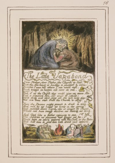 P.124-1950.pt46 Pikku Vagabond: levy 46 kappaleesta Songs of Innocence and of Experience (kopio R) n. 1802-08 (etsaus, muste ja wc) tekijältä William Blake