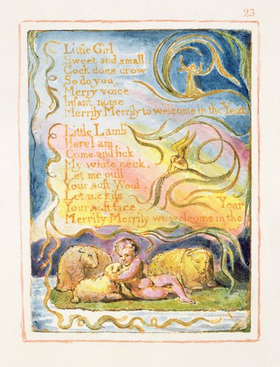 P.125-1950.pt23 Kevät (jatkoa): levy 23 kappaleesta Songs of Innocence and of Experience (kopio AA) n. 1815-26 (etsaus, muste ja wc) tekijältä William Blake