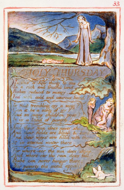 P.125-1950.pt33 Pyhä Torstai: levy 33 kappaleesta Songs of Innocence and of Experience (kopio AA) n. 1815-26 (etsaus, muste ja wc) tekijältä William Blake
