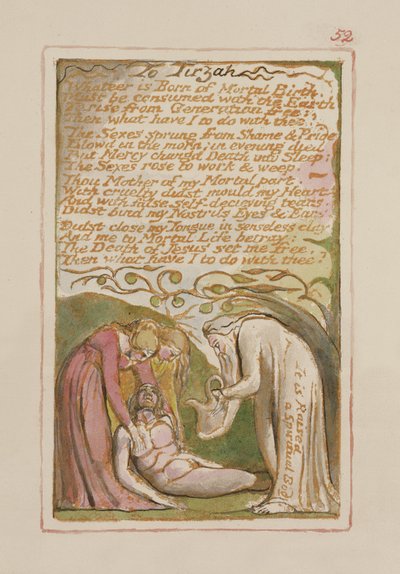 P.125-1950.pt52 Tirzahiin: levy 52 kappaleesta Songs of Innocence and of Experience (kopio AA) n. 1815-26 (etsaus, muste ja wc) tekijältä William Blake