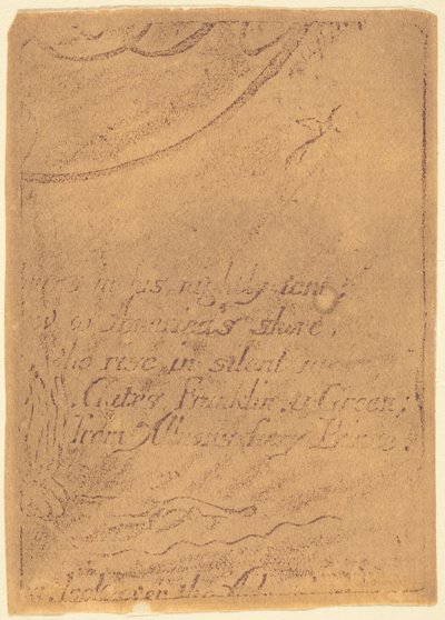 Neudruck von Fragment einer stornierten Platte für "Eine Prophezeiung" tekijältä William Blake