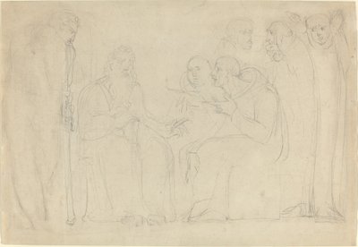 Pyhä Augustinus kääntyi Kentin kuningas Ethelbert tekijältä William Blake